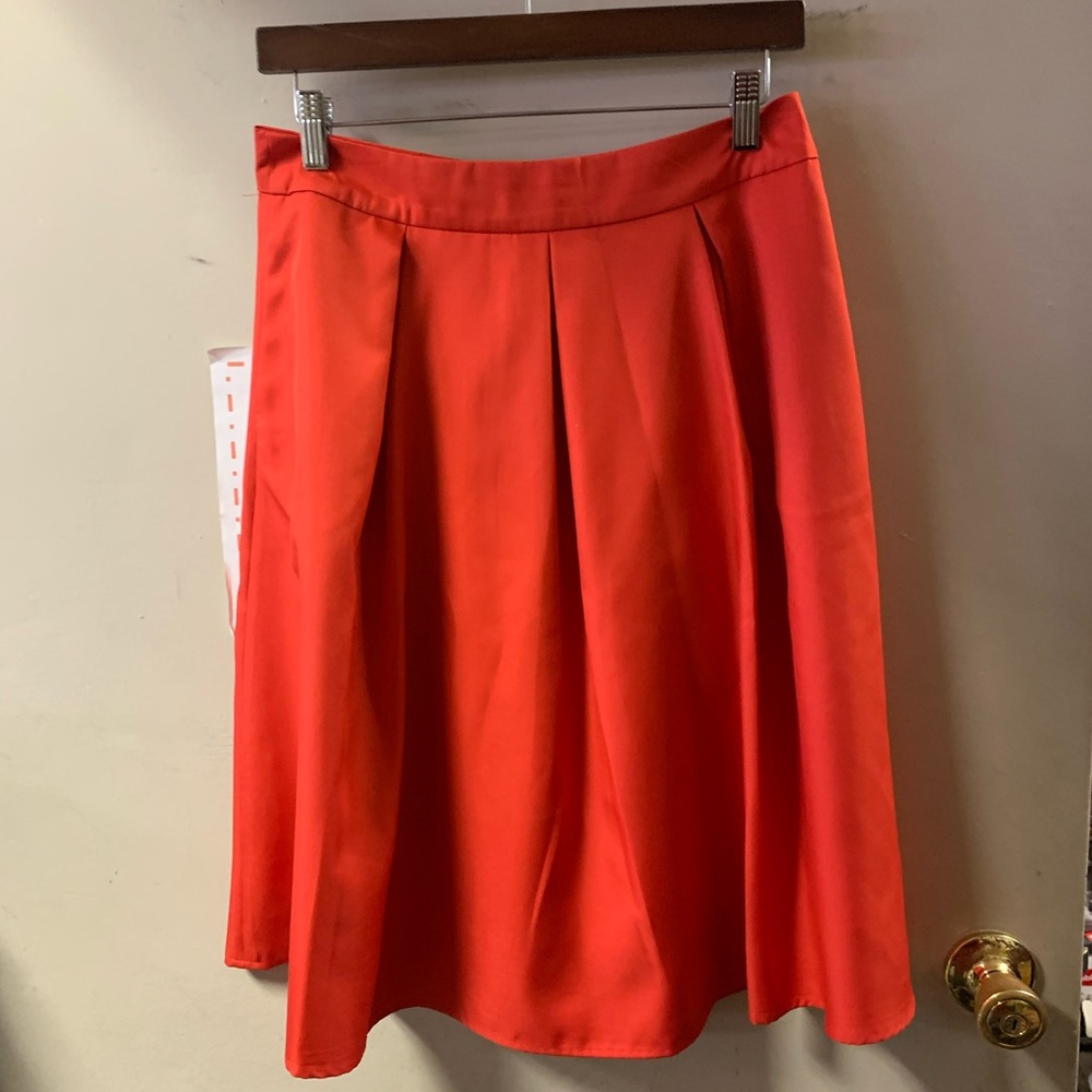 Yige fully lined, pleated, a line skirt